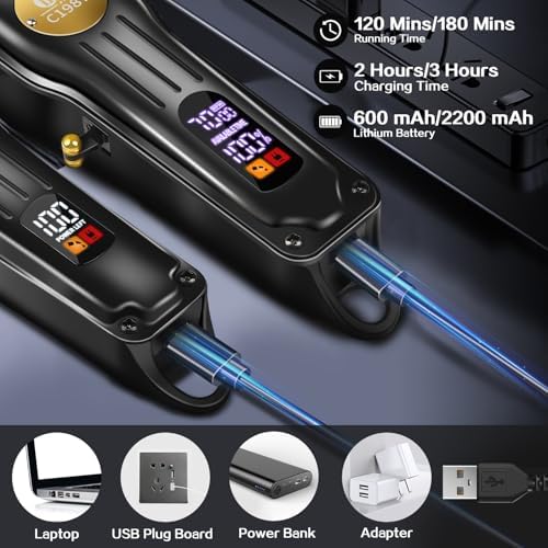 CIICII Mens Hair Clippers and Trimmers Set, Cordless Barber Haircut Kit - Image 5
