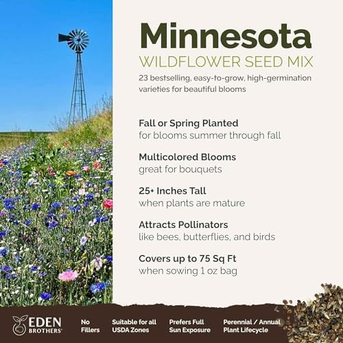 Eden Brothers Minnesota Wildflower Mixed Seeds for Planting, 1 oz - Image 2