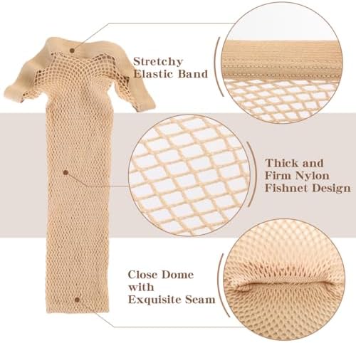 Dreamlover Nude Hair Caps, Soft Breathable Elastic Mesh Wig Cap, 3 Pieces - Image 5