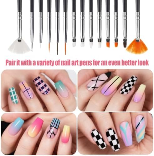 Artdone 32pcs Nail Art Brushes Tools Set Dotting Tools for Gel Polish - Image 2