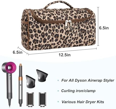 Quilted Hair Tools Travel Bag, Cute Portable Organizer Case with Hanging Hook, Compatible with Dyson Airwrap Styler,Hair Curler Accessories - Image 2