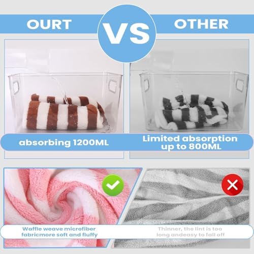 3 Pack Microfiber Hair Towel Wrap for Women, Fast Drying Hair Turban with Button, Anti-Frizz Large Hair Towel for All Hair Styles, Soft & Absorbent Hair Drying Towel - Image 4