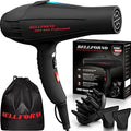 Professional Ionic Curly Hair Dryer with Diffuser, Black by BELLFORNO