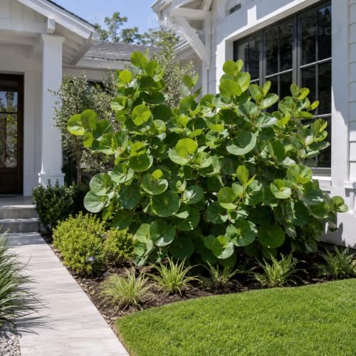 Seagrape Plant | 3 Live 4 Inch Plants | Coccoloba Uvifera | Tropical Foliage, Coastal Landscaping, Beachfront Gardens, Ornamental Tree, Outdoor Decor - Image 2