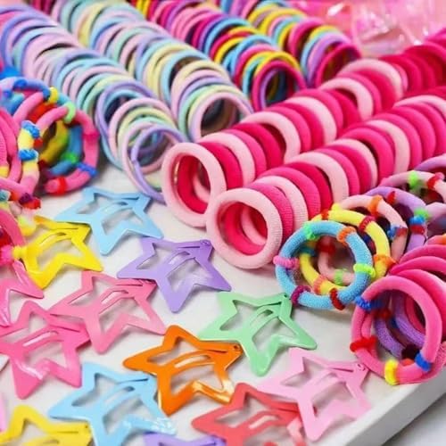 618 Pieces Kid Hair Accessories For Girl, Colorful Rubber Bands Craft Set - Image 4