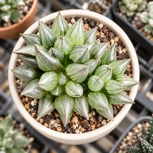 Haworthia Magnifica v. atrofusca Bare Root Succulent Live Plant 3-3.5 Inch - Image 5