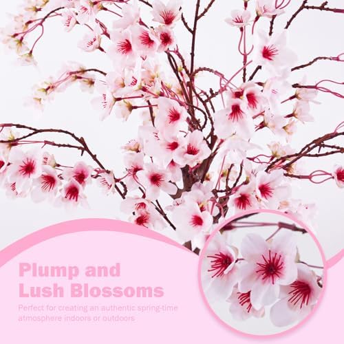Caxchiling Artificial Cherry Blossom Tree 2FT, Faux Potted Tree Indoor - Image 2