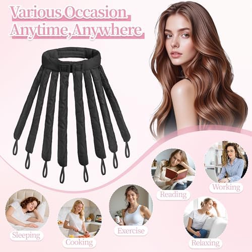 Heatless Curls Overnight Headband for Long Hair Heatless Curler Headband - Image 2