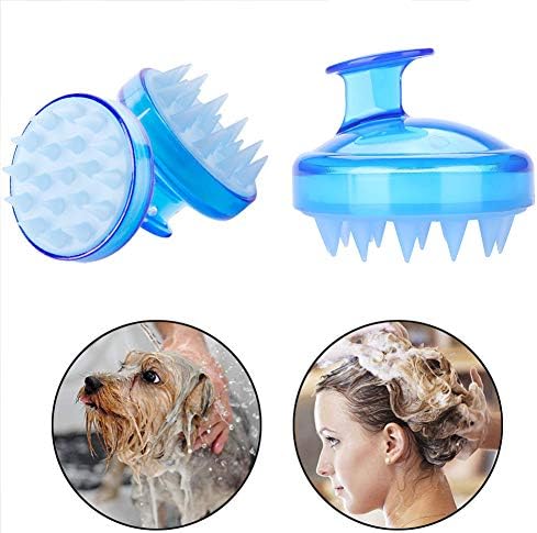 INVODA 2PCS Scalp Massager Shampoo Brush Soft Silicone Bristles for Dandruff Removal & Hair Growth, Waterproof Wet/Dry Use, Men, Women & Pets - Image 6