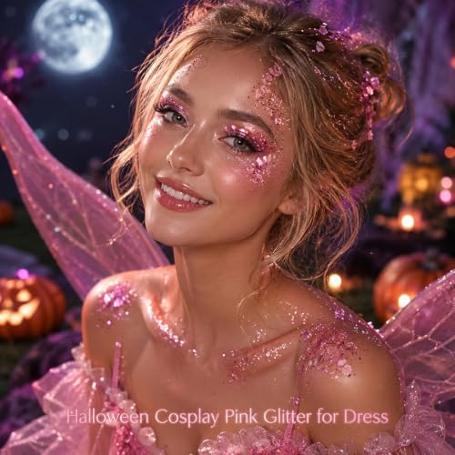 Go Ho Pink Glitter Stick, Sparkly Hair Face Body Shimmer for Women Kids - Image 5