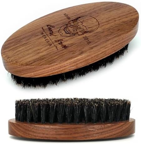 Walnut Wood Boar Bristle Beard Brush for Men - Image 2