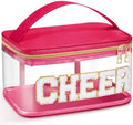 Geetery Medicine Pill Bag Clear Cosmetic Makeup Bag with Zipper Hot Pink by Geetery