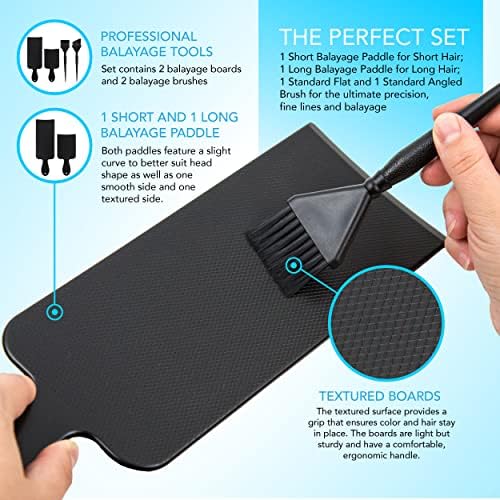 Balayage Kit - 2 Balayage Boards, 1 Straight and 1 Angled Hair Dye Brush - Image 3