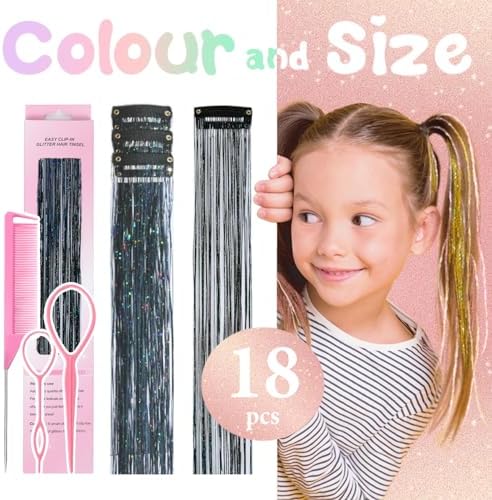 Hair Tinsel Clip in Black Fairy Hair Tinsel Kit - Image 4