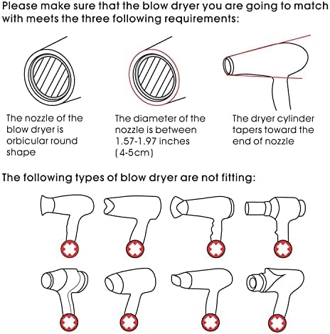 Segbeauty Blower Dryer Comb Attachment, Hair Dryer Concentrator with Brush Attachments for 1.57-1.97" Nozzle, Professional Salon Hairdressing Styling Tool for Straightening Wavy Natural Curly Hair - Image 2