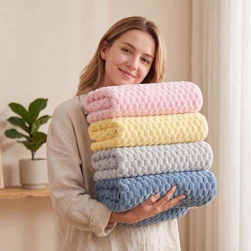REDKISS 4 Pack Microfiber Bath Towels, Quick Dry, Super Soft, 27"x55" - Image 5