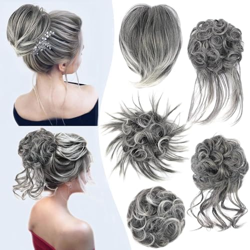 HMD 5 Pieces Messy Hair Bun Hairpiece Tousled Updo for Women by HMD