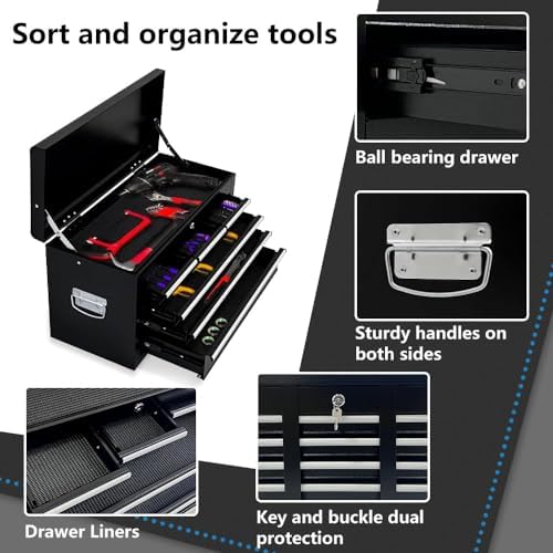 Dawmilon 8-Drawer Rolling Tool Chest, Detachable 2-in-1 Tool Box with Wheel - Image 6
