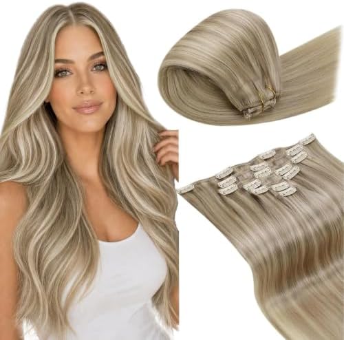 LaaVoo 135g Clip in Hair Extensions Golden Blonde by LaaVoo