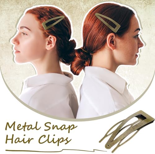 Chinco Ancient Bronze 24 Pcs Double Grip Hair Metal Snap Clips,2.8 Inch - Image 5