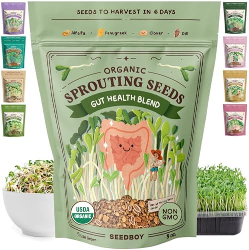 Seedboy Organic Non-GMO Sprouting Seeds (Gut Health Blend) by Seedboy