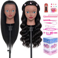 Mannequin Head with 80% Human Hair, 22" Doll Head for Hair Styling by NeverlandBeautyHealth