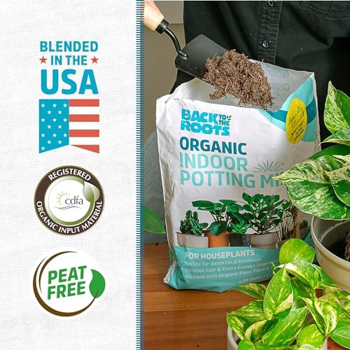 Back to the Roots 100% Organic Indoor Potting Mix (Value 12 Quart) | Promotes Healthy Houseplant Growth| Made in The USA - Image 2