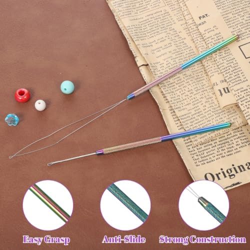 4 Pcs Hair Extension Loop Tool Needle Threader Micro Links Hair Kit - Image 3