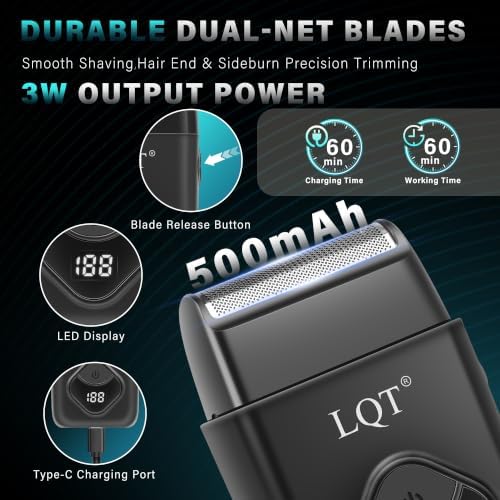 Hair Clippers for Men with LED Power Display, 4-Piece Grooming Kit - Image 4