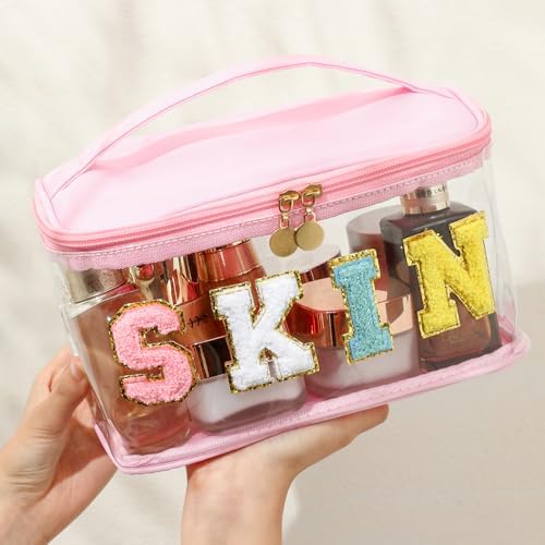 uekeboag Chenille Letter Clear Hair Makeup Bag(05Green) - Image 6
