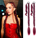 2 Pack Long DIY Braided Ponytail Extension Rave Hair Extensions for Women by LyoRuSi