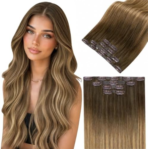 LaaVoo 20 Inch Seamless Hair Clips for Extensions Thick Full 4pcs 100g by LaaVoo