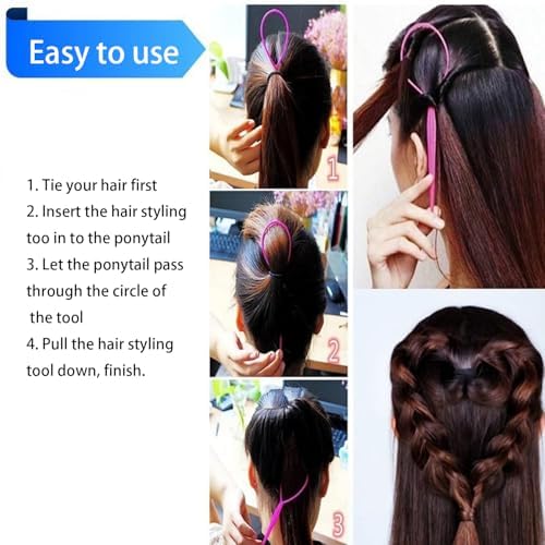Pony Hair Tail Tools, Hair Loop Styling Tool French Braiding Hair Tool - Image 4