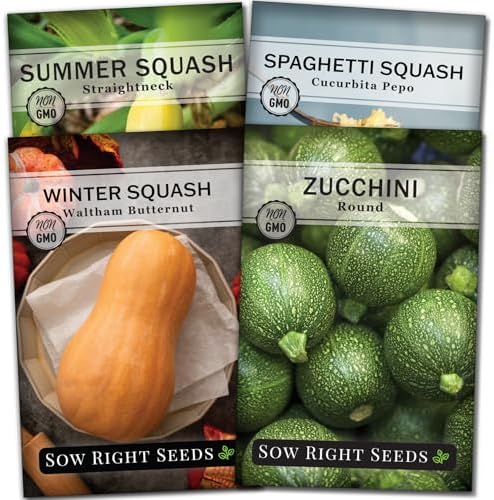 Sow Right Seeds - Mixed Squash Seed Collection for Planting Home Garden by SowRightSeeds