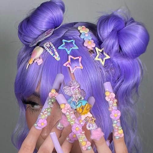 VIBILIA Star Hair Clips Multicolor Y2K Metal Hair Accessories-15 PCS 1.18" - Image 3