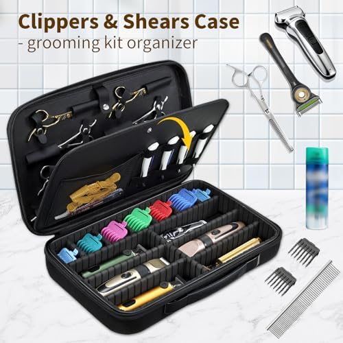Yueieoun Barber Clippers Briefcase, 17-inch Hair Cutting Supplies Bag - Image 2