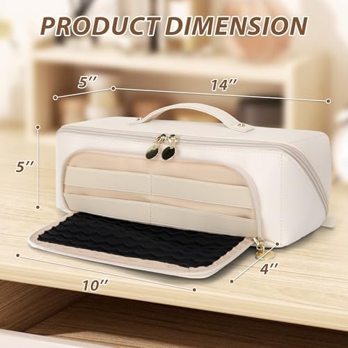 Hot Hair Tools Travel Bag with Heat Resistant Silicone Mat, White - Image 2