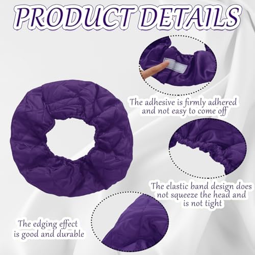 1 Pcs Hair Dryer Heat Shield with 10 Disposable Hoods, Purple - Image 3