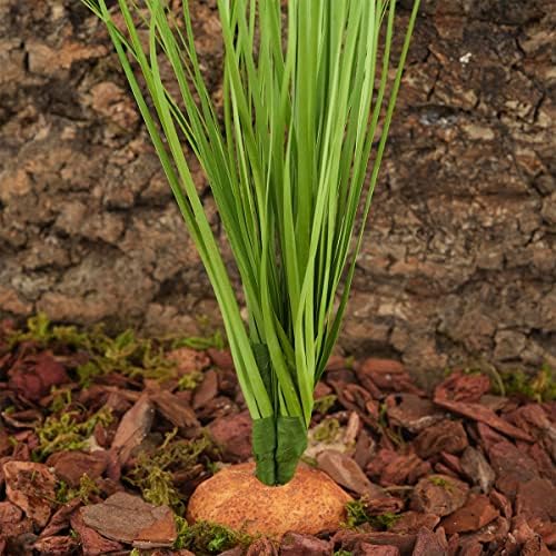 Fake Green Grass Reptile Terrarium Plants for Lizard Snake Tank - Image 4