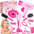 GAGAKU Hair Salon Toys for 3-8 Year Old Girls, Pretend Play Beauty Set with Sound Hair Dryer, Curling Iron, Straightener & Styling Accessories, Role Play Gift for Kids Age 4 5 6 7 by GAGAKU