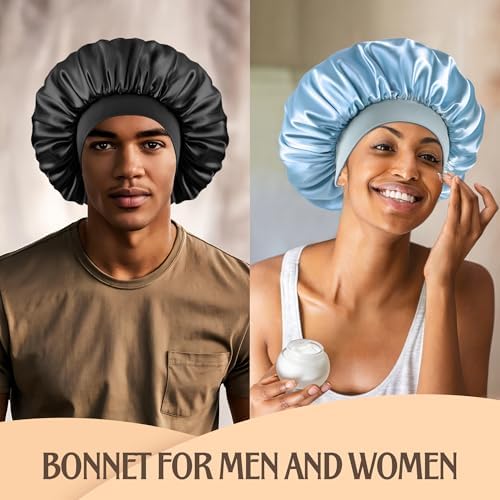 VarCozy Satin Bonnet for Sleeping, Double Layer Hair Bonnets for Women - Image 6