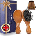 Small Boar Bristle Hair Brush British Craftsmanship Handmade by Oumigiz