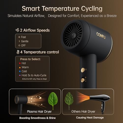 CONFU Hair Dryer Ionic Hairdryer - 420 Million Plasma Diffuser Blow Dryer - Image 3