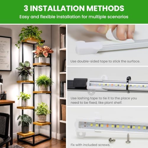 8in Grow Light Strip for Indoor Plants, Full Spectrum 6-Bar 2 Pack - Image 5