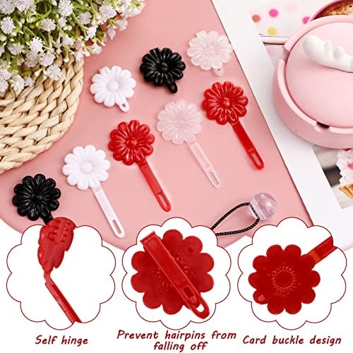 Jutom 72 Pcs Hair Barrettes Balls for Girls Self Hinge Hair Ties - Image 3