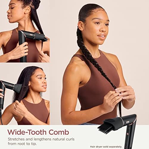 Shark FlexStyle Wide Tooth Comb Attachment, Black, XSKHD4WTCB - Image 2