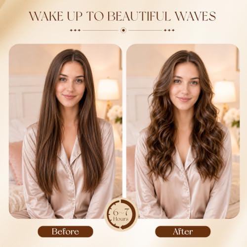 Heatless Curls Overnight Set - 4Pcs Jumbo Velvet Hair Rollers to Sleep In - Image 3
