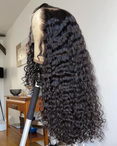 BEEOS 13x6 Curly HD Lace Wig Human Hair, 180% Density Pre-Plucked 0.10mm Ultra-thin SKINLIKE Real HD Lace Frontal Wigs Bleached Knots Ultra-fitted Cap Design 30 Inch - Image 2