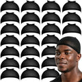 Fandamei 24PCS Black Wig Cap for Men, Hair Nets Stocking Caps, Nylon Wig Caps, Hair Net for Men, Stretchy, Natural, Lightweight Wave Caps for Daily Wear Halloween Cosplay by FANDAMEI