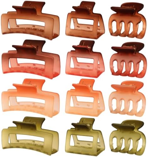 SMKSL 12 Pcs Hair Claw Clips for Women & Girls 3 Styles Hair Accessories by SMKSLHAIRCLAWCLIP